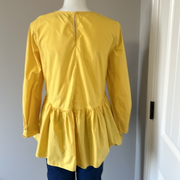 TUCKERNUCK POMANDER PLACE Olivia
Peplum Top Blouse Yellow Keyhole Back Sz S - Picture 7 of 14